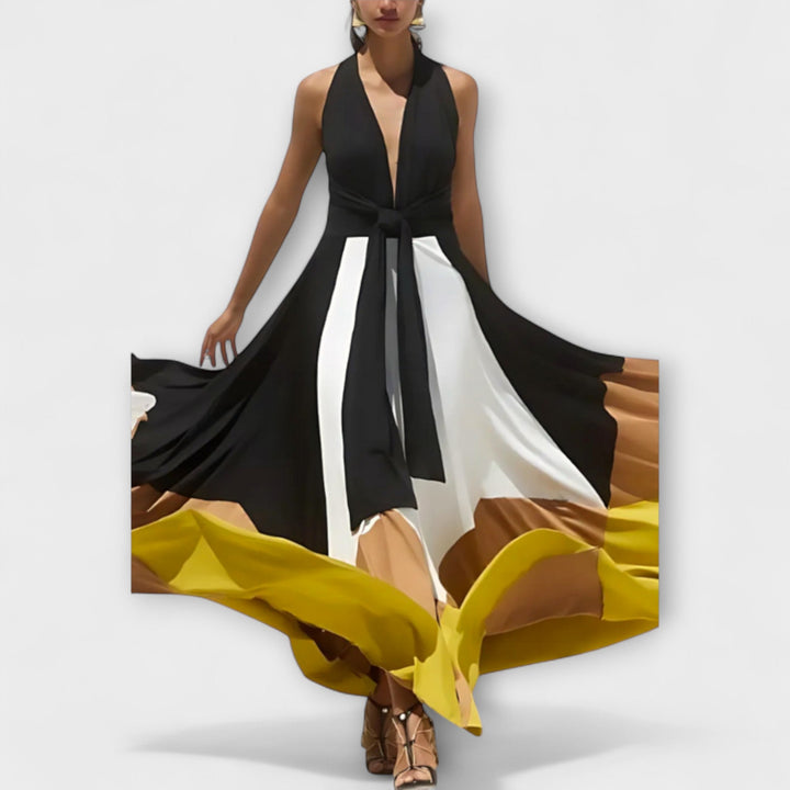 Nava - Long Dress with Open Back