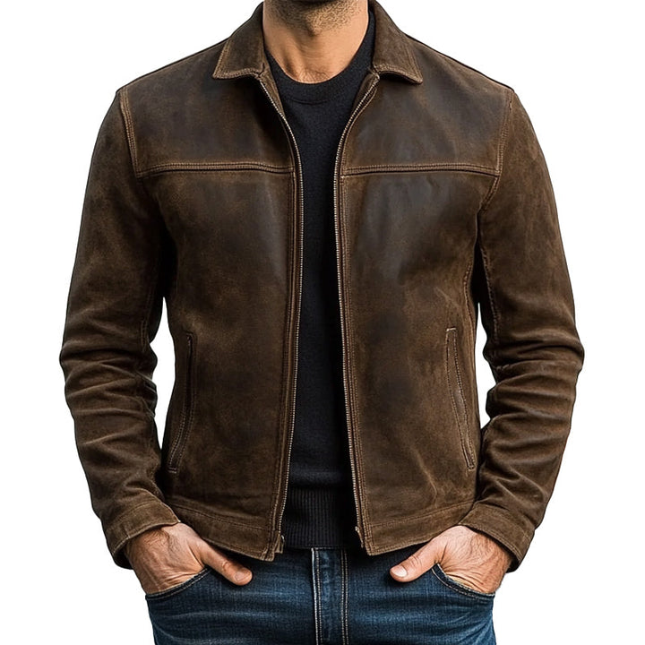 Men's Classic Fashion Zipper Leather Jacket | Last day 80% off!
