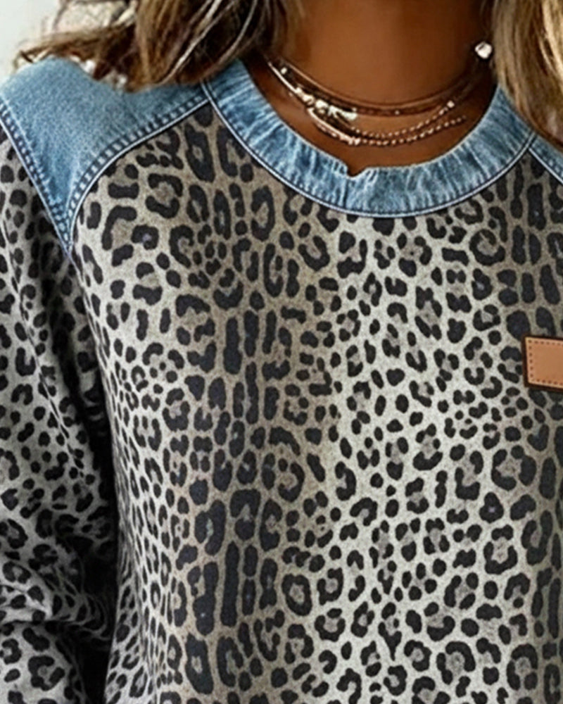 Leopard Print Long sleeve shirt