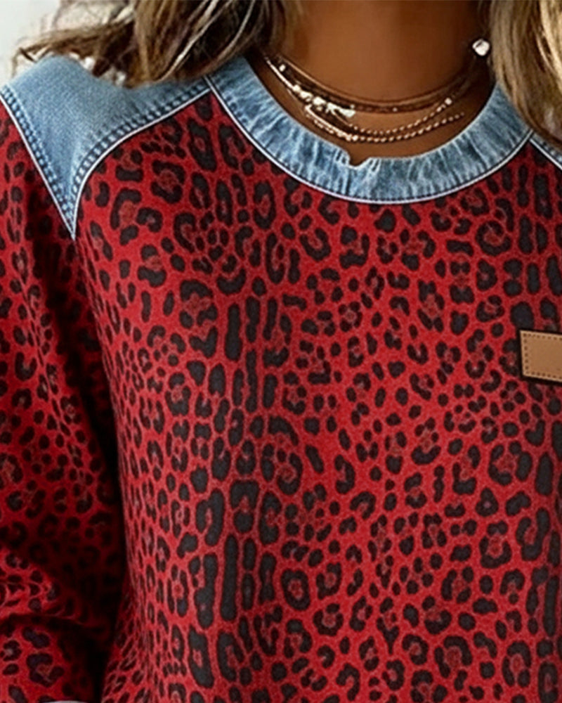 Leopard Print Long sleeve shirt