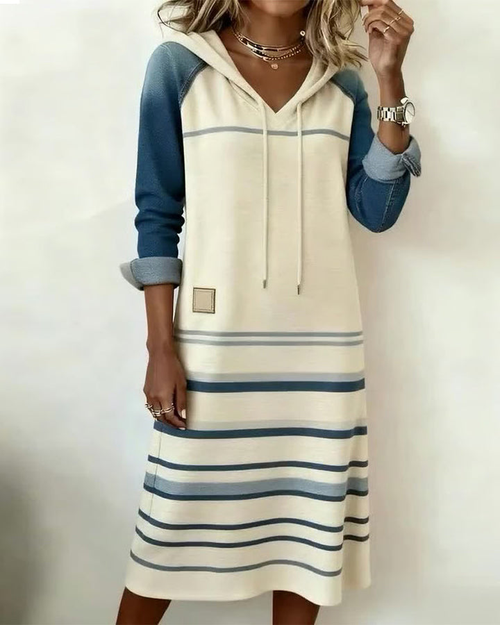 Alexa | Striped Hooded Dress