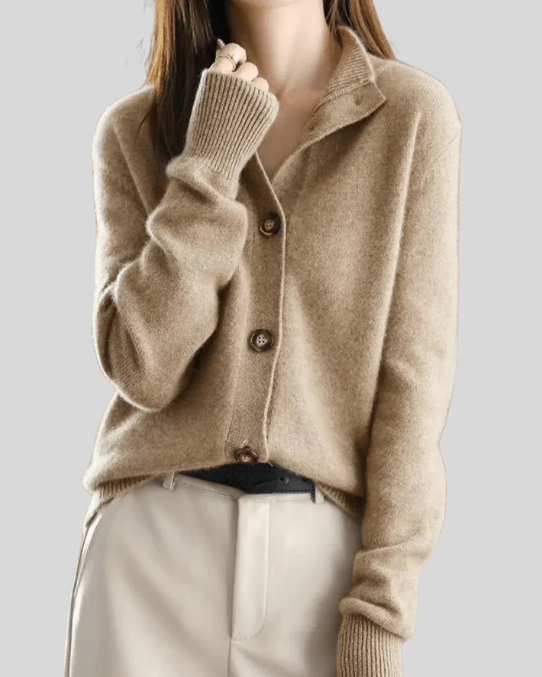 Claire | Retro-Style Cashmere Cardigan