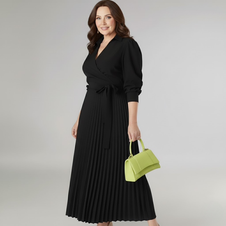 Evelina - Soft Pleated Midi Dress
