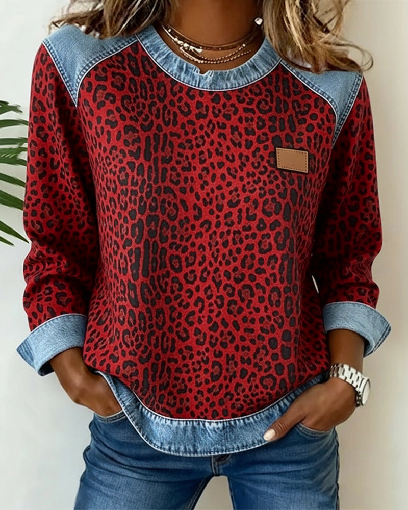Leopard Print Long sleeve shirt