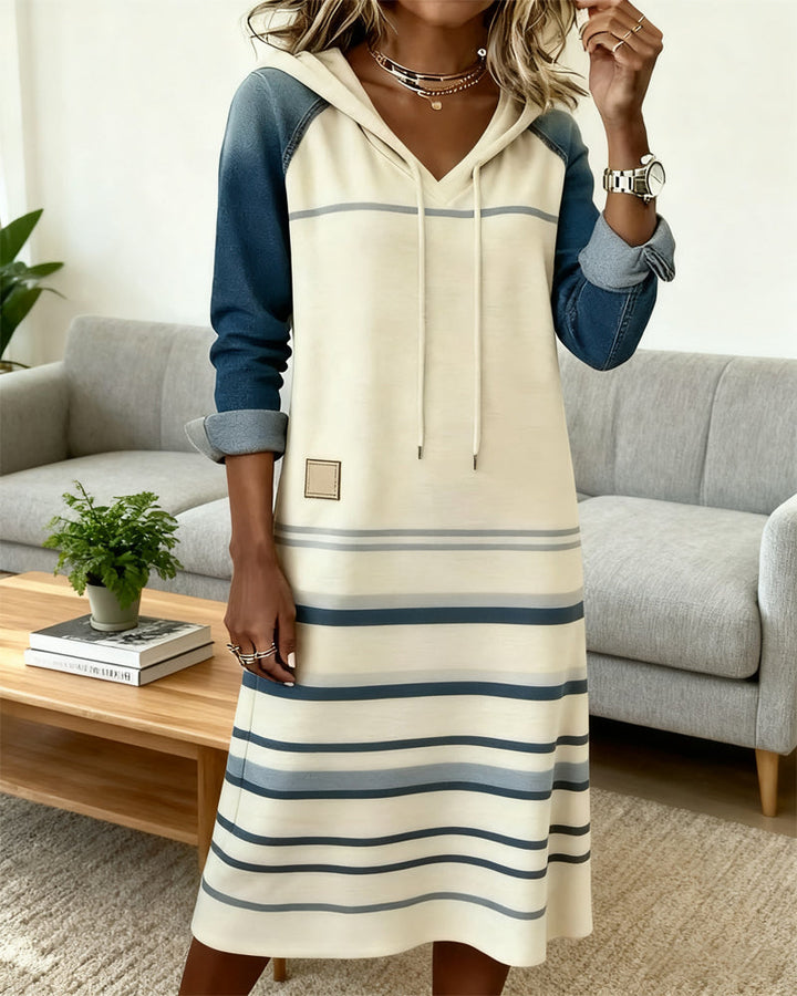 Alexa | Striped Hooded Dress