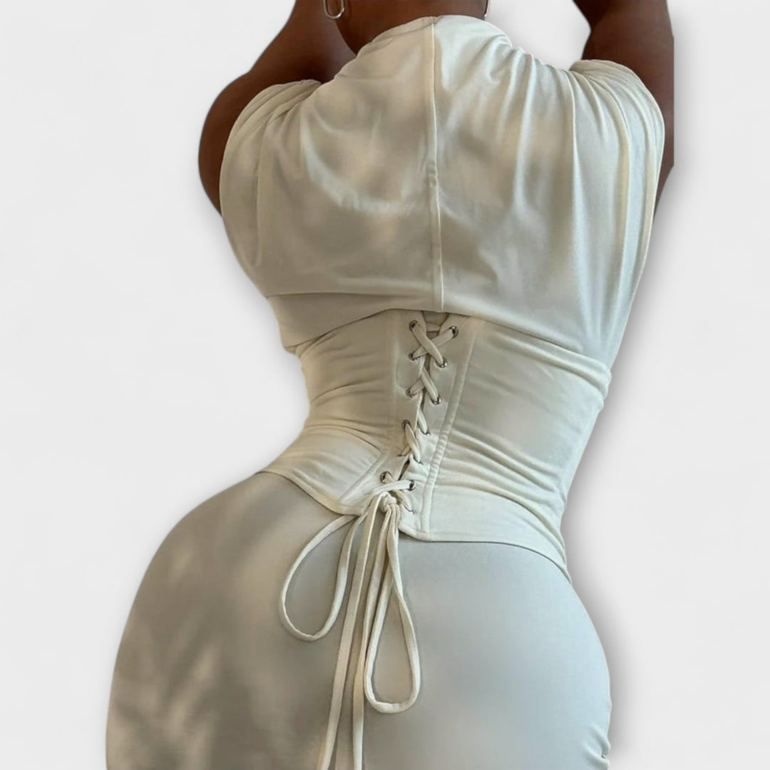 Vesper - Strapless Corset Maxi Dress