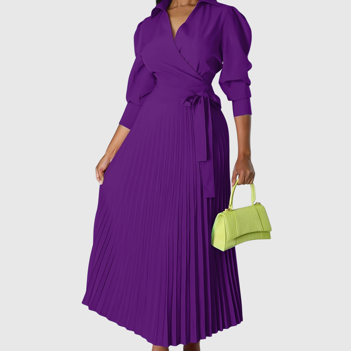 Evelina - Soft Pleated Midi Dress