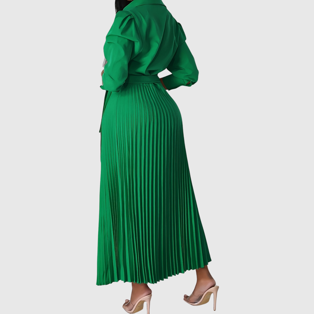 Evelina - Soft Pleated Midi Dress