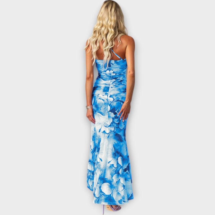 Pia - Maxi Dress with Asymmetrical Ruching