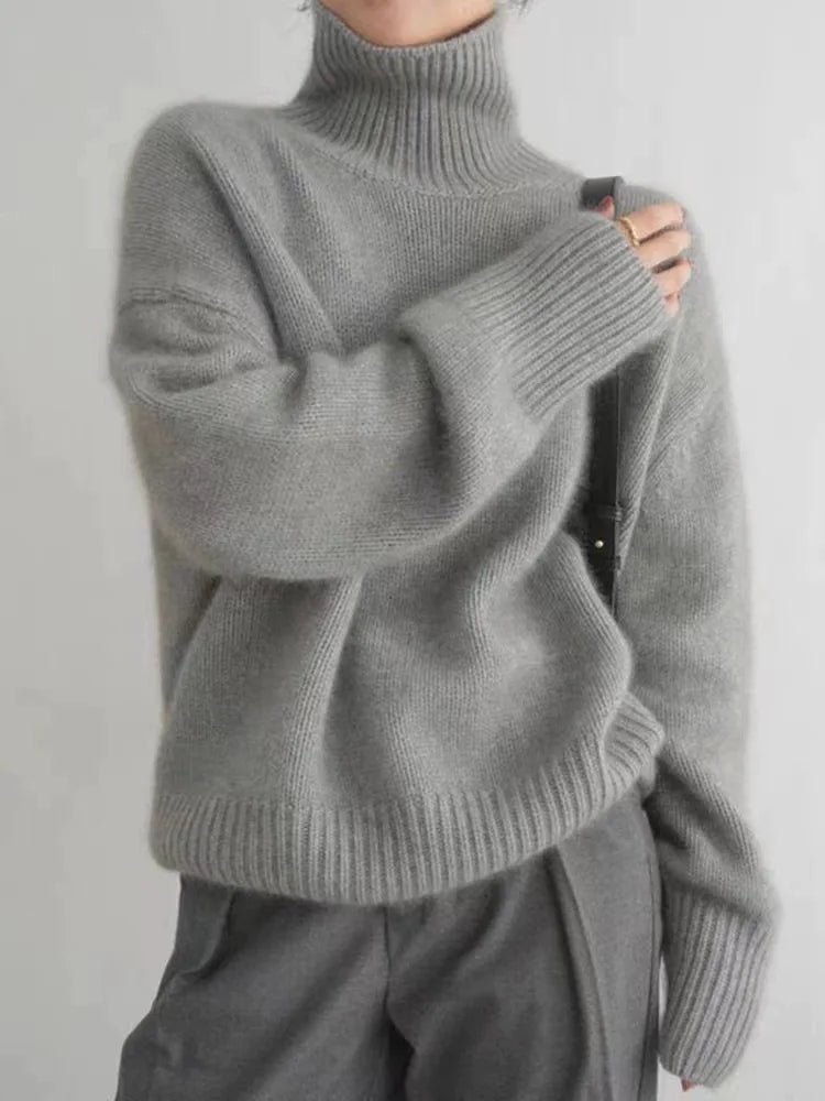 ISABELLA - HIGH COLLAR CASHMERE SWEATER