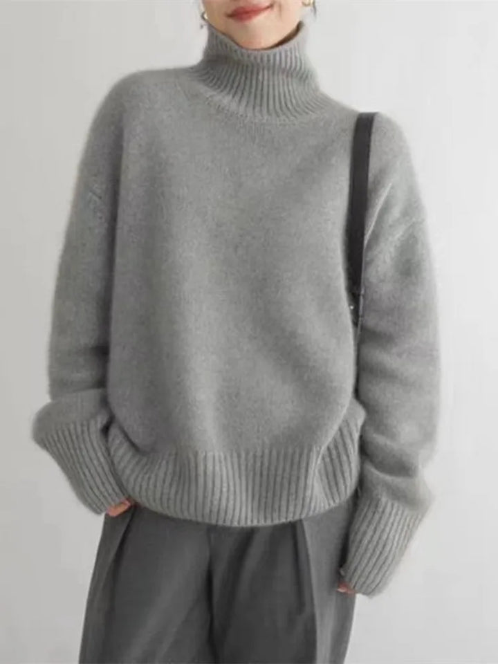 ISABELLA - HIGH COLLAR CASHMERE SWEATER