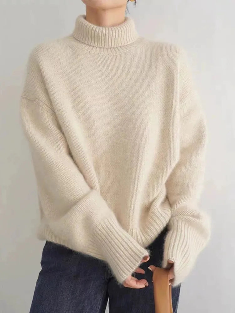 ISABELLA - HIGH COLLAR CASHMERE SWEATER