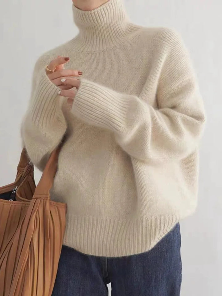 ISABELLA - HIGH COLLAR CASHMERE SWEATER