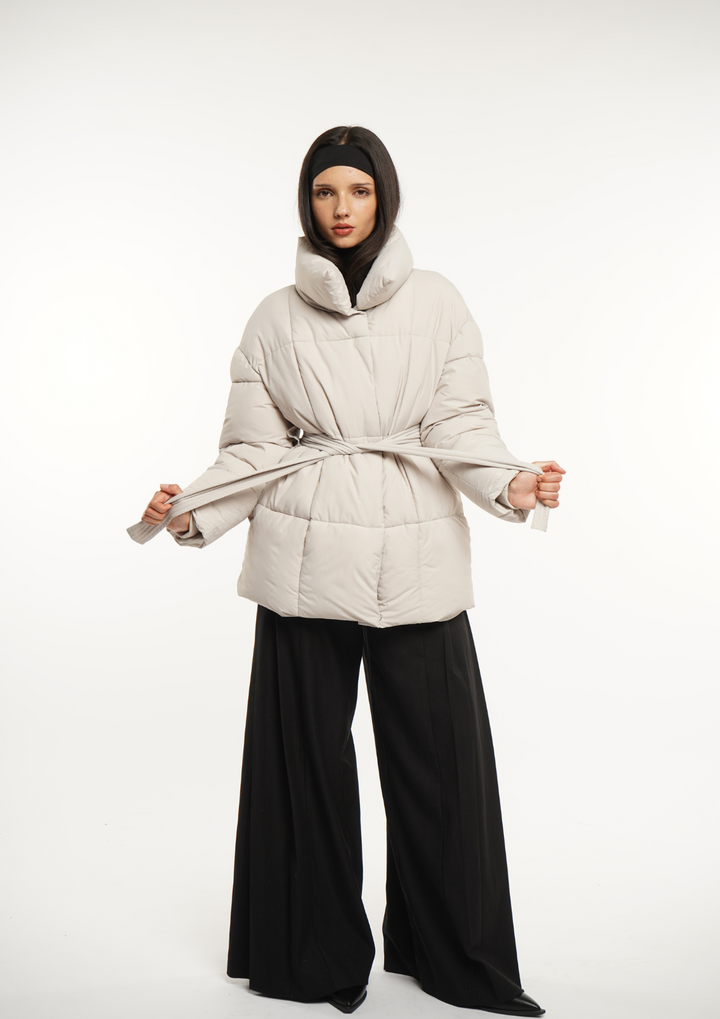 NOVA | MID LENGTH BELTED PUFFER JACKET