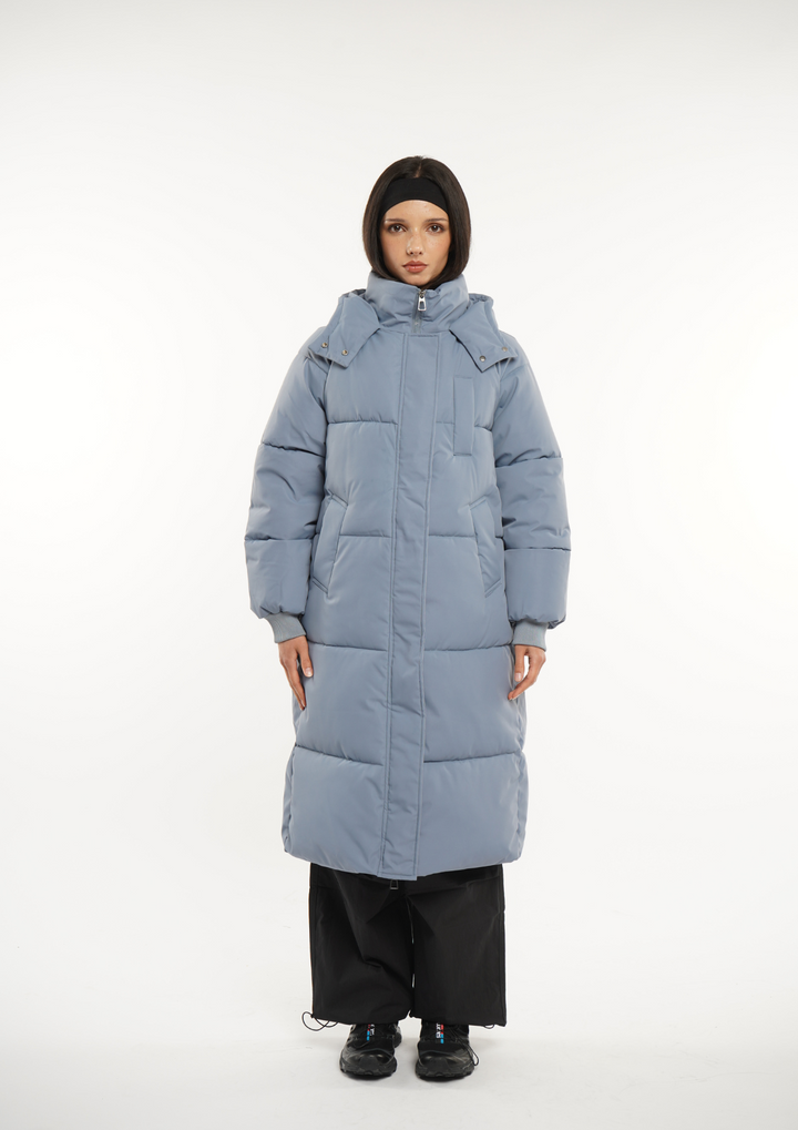 LUNA | HOODED LONG PUFFER JACKET