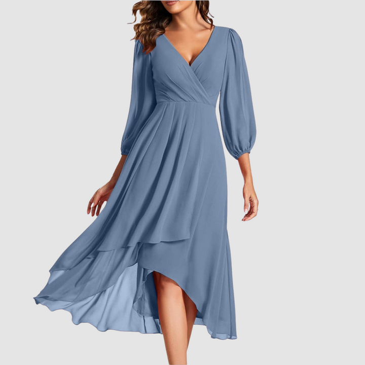 Mia | Elegant V-Neck Long Dress
