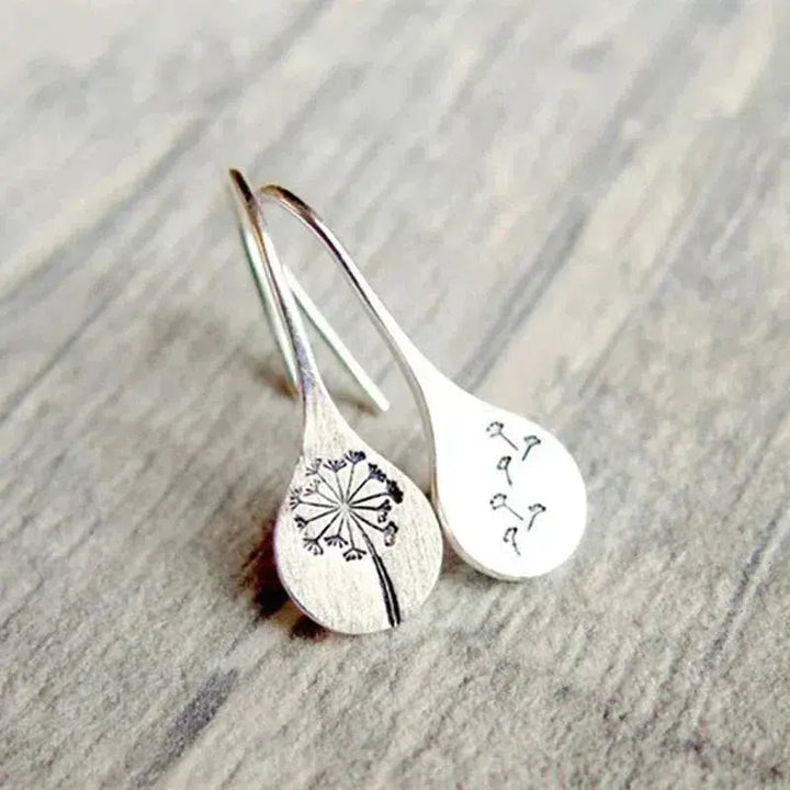 925 STERLING SILVER DANDELION EARRINGS