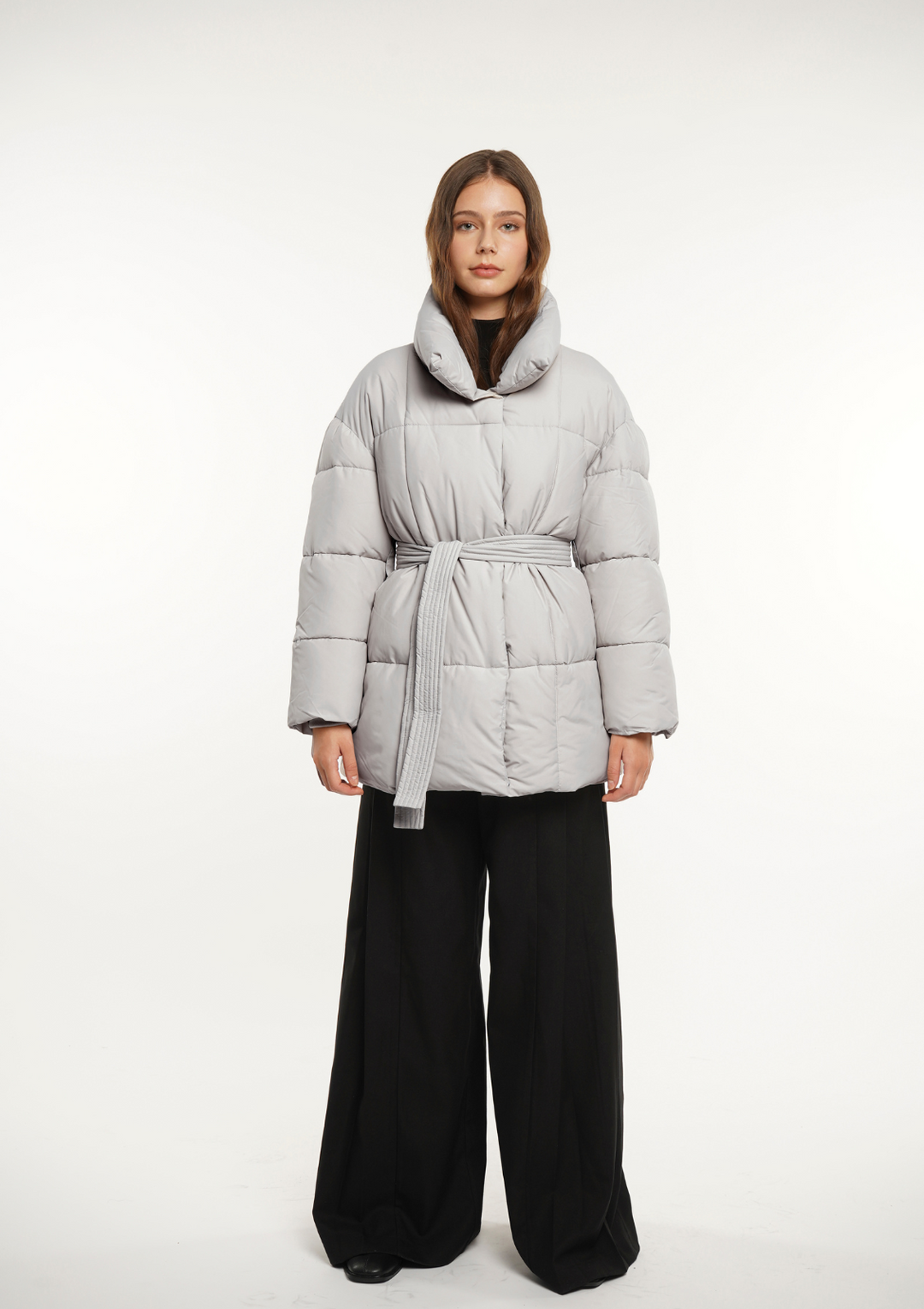 NOVA | MID LENGTH BELTED PUFFER JACKET