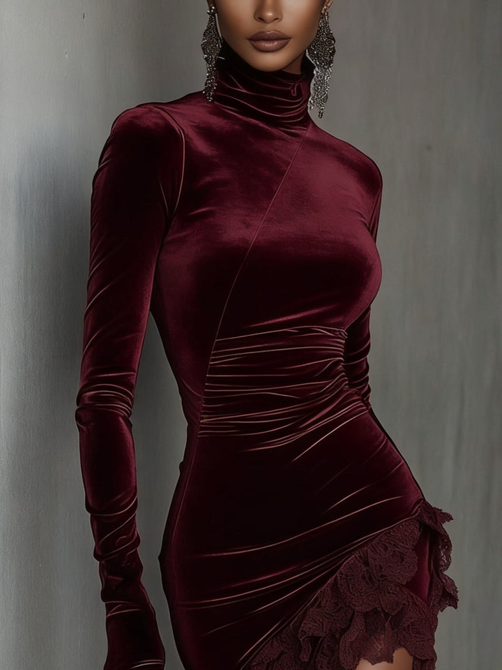 Lunori™ | Chiara Velvet Mini Dress