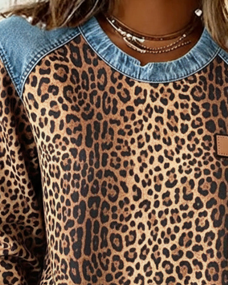 Leopard Print Long sleeve shirt