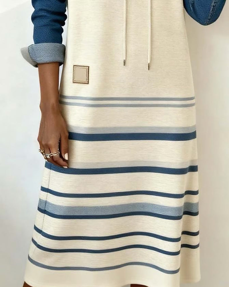 Alexa | Striped Hooded Dress