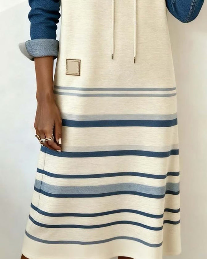 Alexa | Striped Hooded Dress