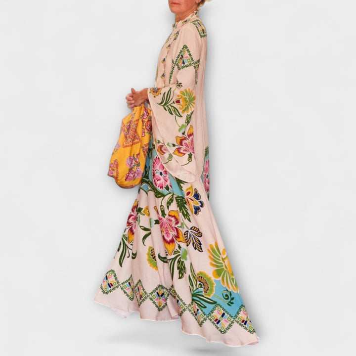 Lisa - Elegant Maxi Dress with Floral Print and Flowing Design