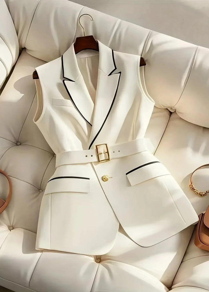 Sophia - Elegant Vest With Belt